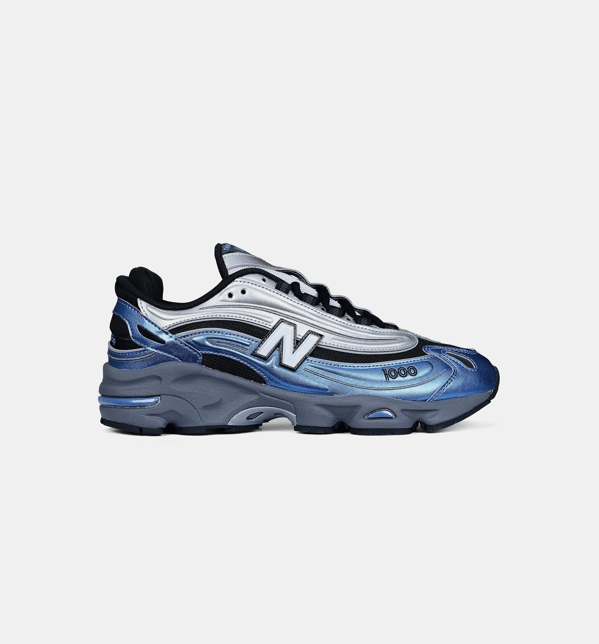 1000 Metallic Blue Mens Lifestyle Shoe - Metallic Blue/Black New Balance lifestyle sneakers with retro style
