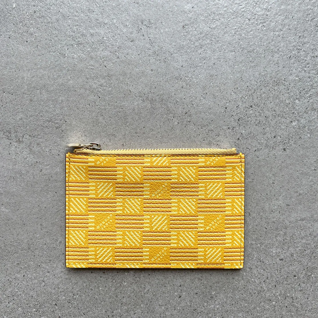 3 CC Holder Zip Top Calf, Yellow Moreau Bags