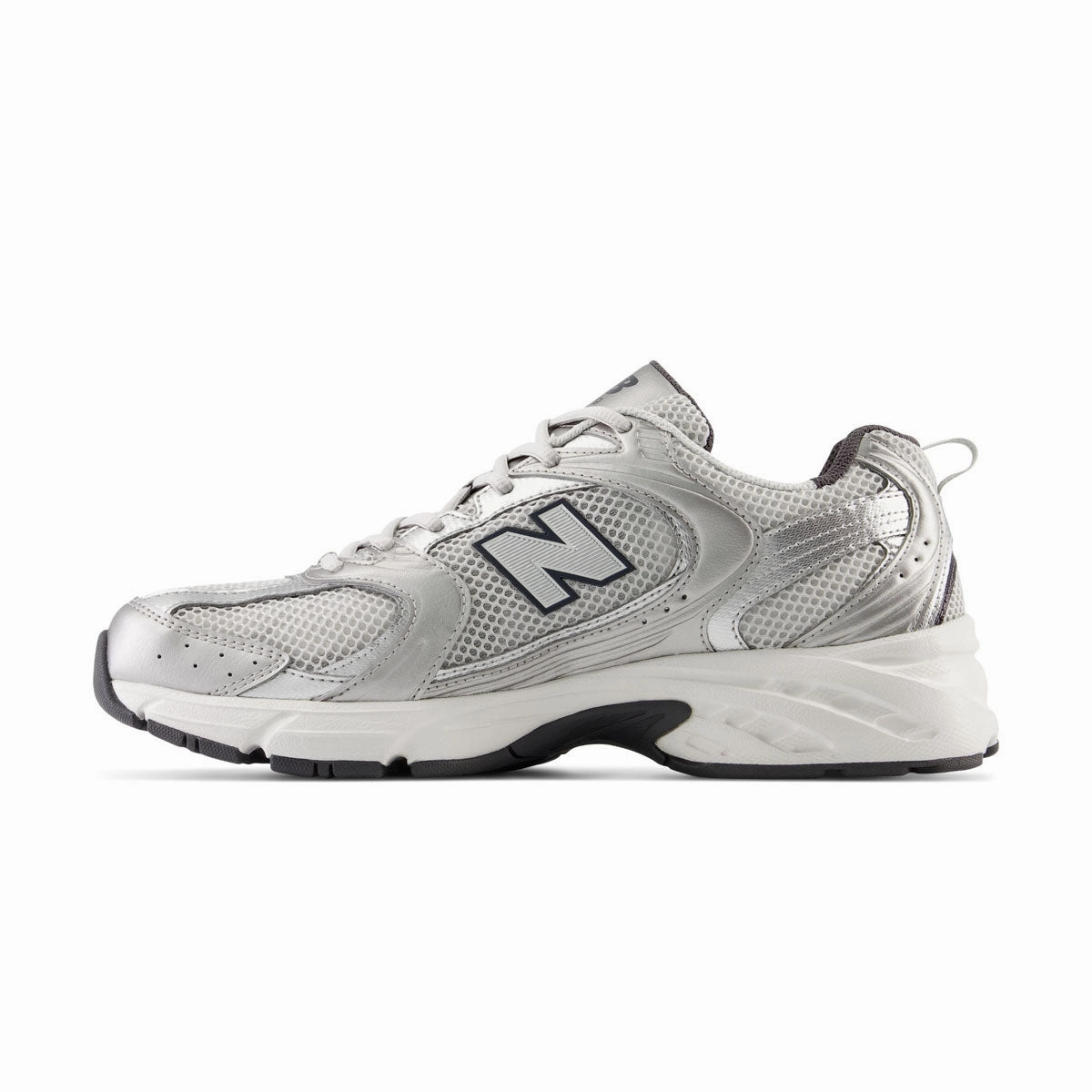 530 'Grey Matter Silver Metallic' New Balance sneaker close-ups