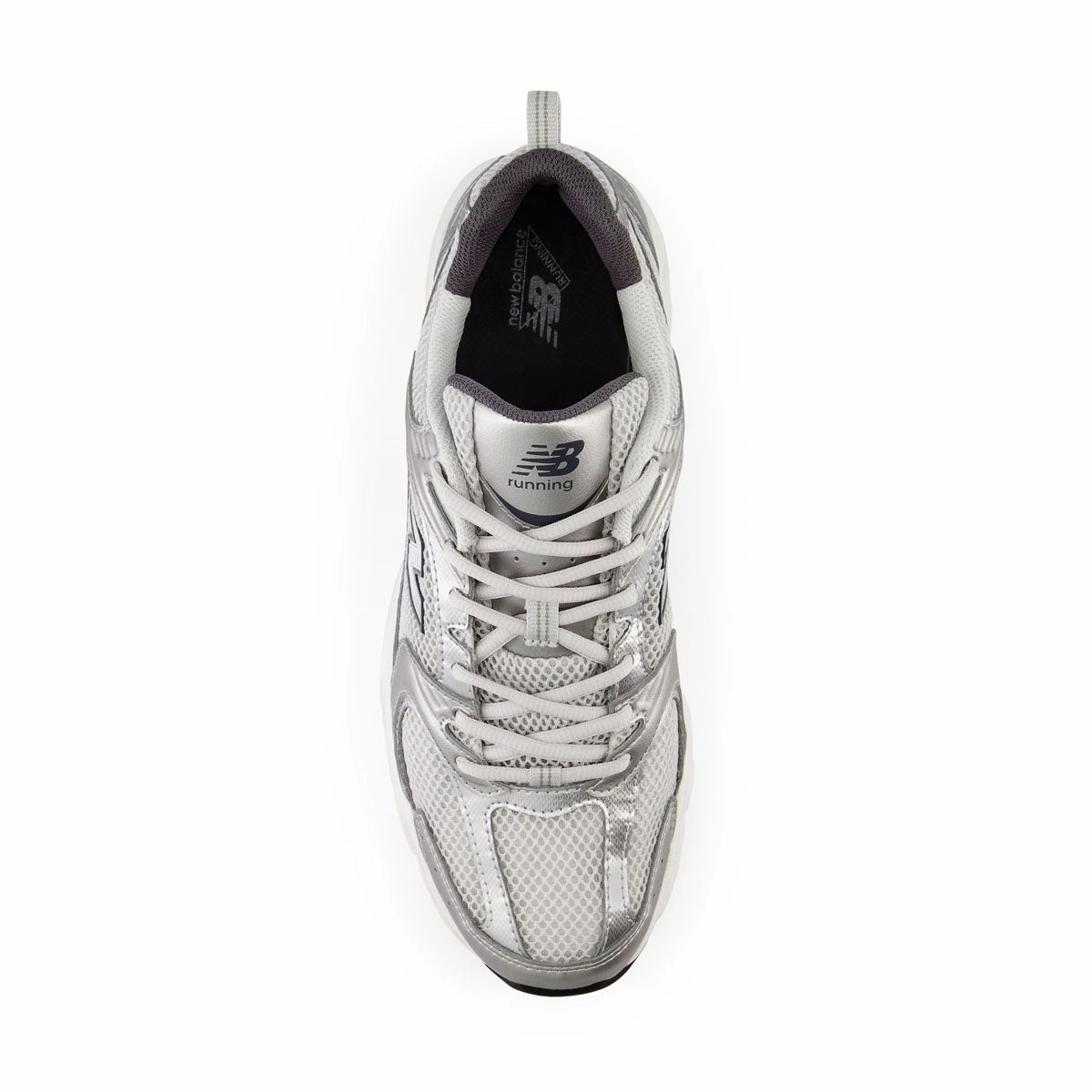 530 'Grey Matter Silver Metallic' New Balance sneaker close-ups