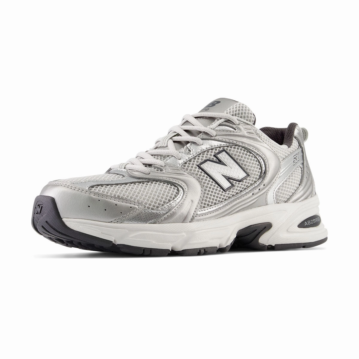530 'Grey Matter Silver Metallic' New Balance sneaker close-ups