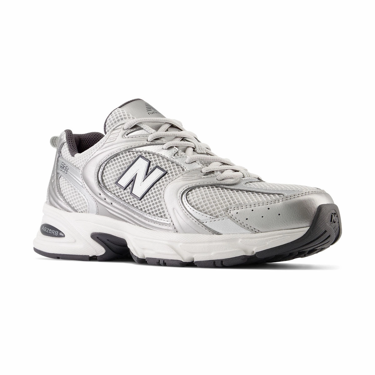530 'Grey Matter Silver Metallic' New Balance sneaker close-ups