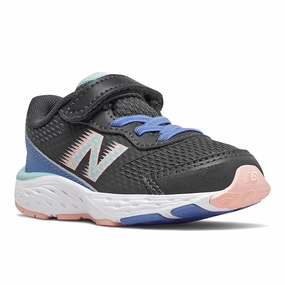 680v6 Bungee - Phantom with Stellar Blue and Cloud Pink - Kids New Balance casual sneakers for everyday comfort