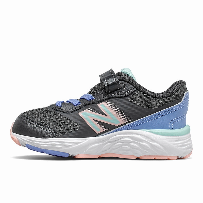 680v6 Bungee - Phantom with Stellar Blue and Cloud Pink - Kids New Balance lifestyle shoes