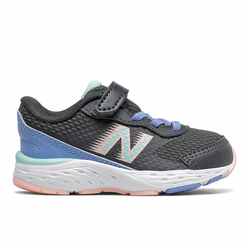 680v6 Bungee - Phantom with Stellar Blue and Cloud Pink - Kids New Balance lifestyle shoes