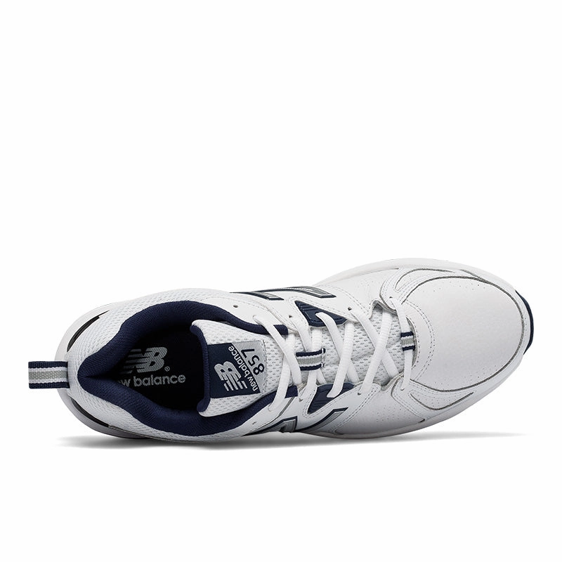 857v2 - White with Navy - Men's New Balance lifestyle shoes