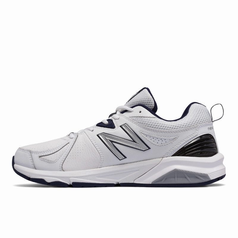857v2 - White with Navy - Men's New Balance lifestyle shoes