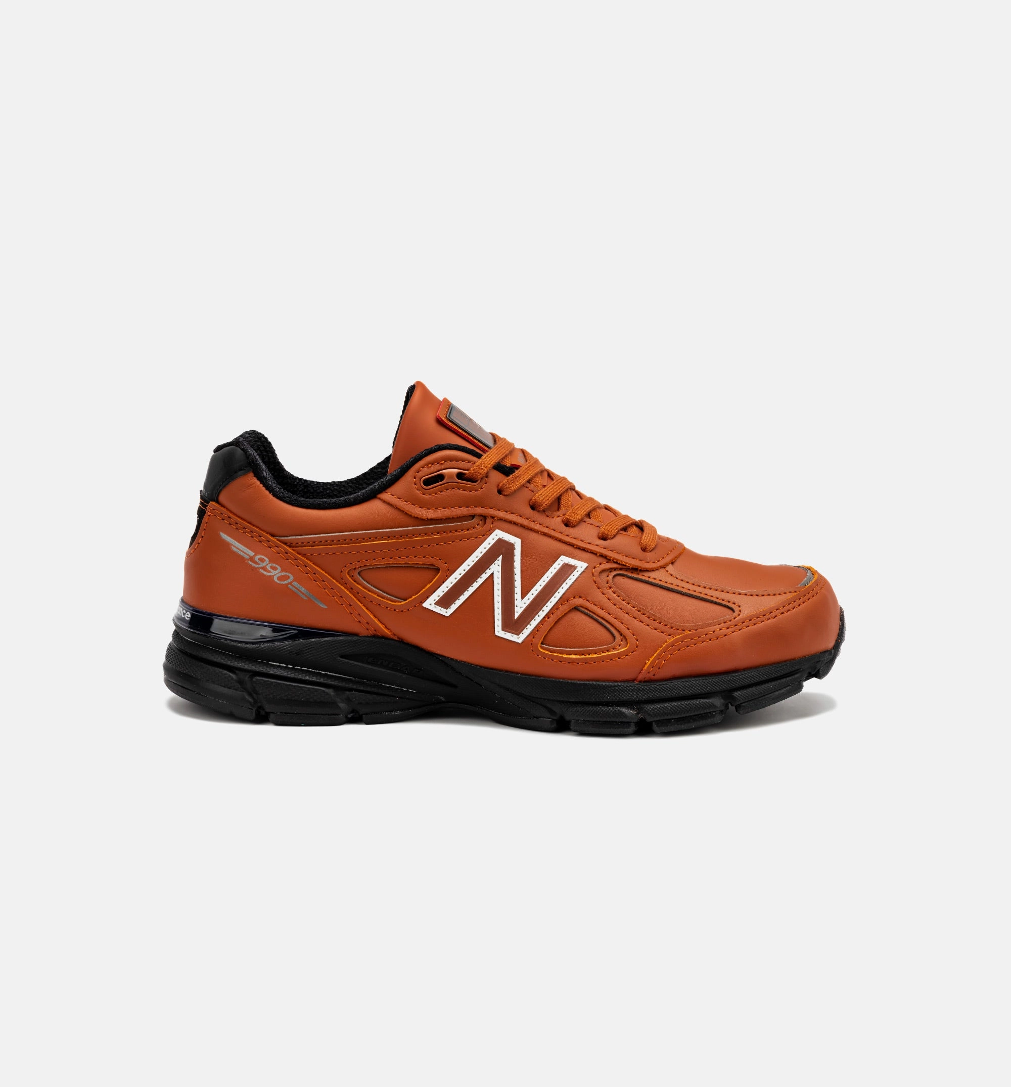 990v4 Made In Usa Mahogany Mens Lifestyle Shoe - Mahogany/Black New Balance lifestyle sneakers with retro style