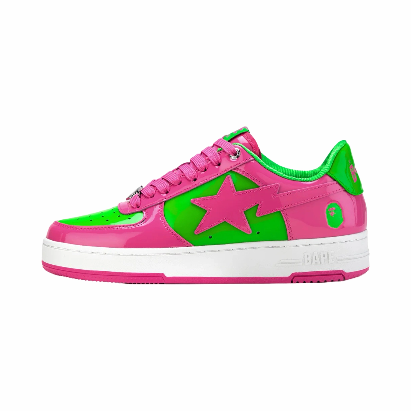 A Bathing Ape Bapesta #1 M1 Pink Green White Off-White footwear options