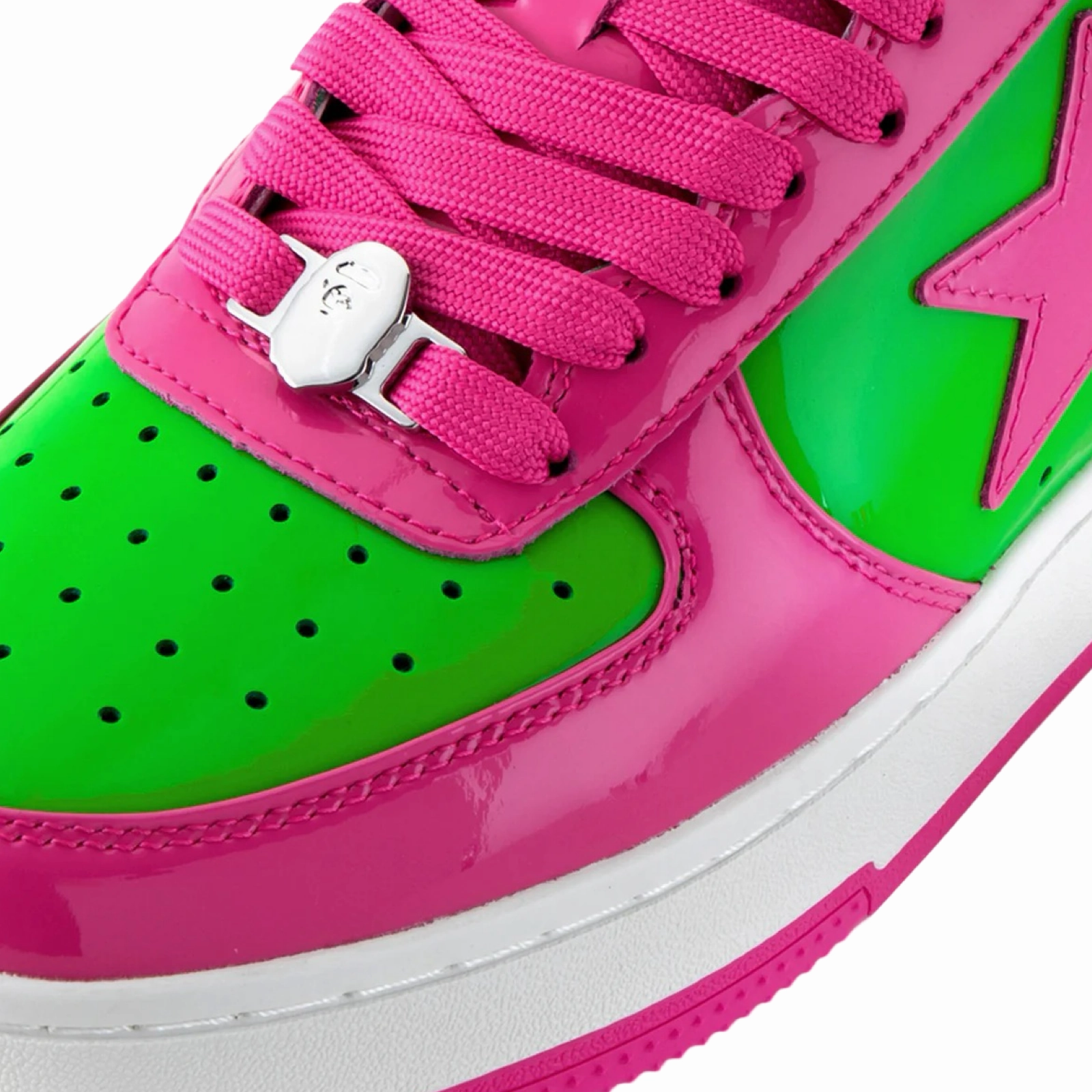 A Bathing Ape Bapesta #1 M1 Pink Green White Snowproof Outdoor Boots