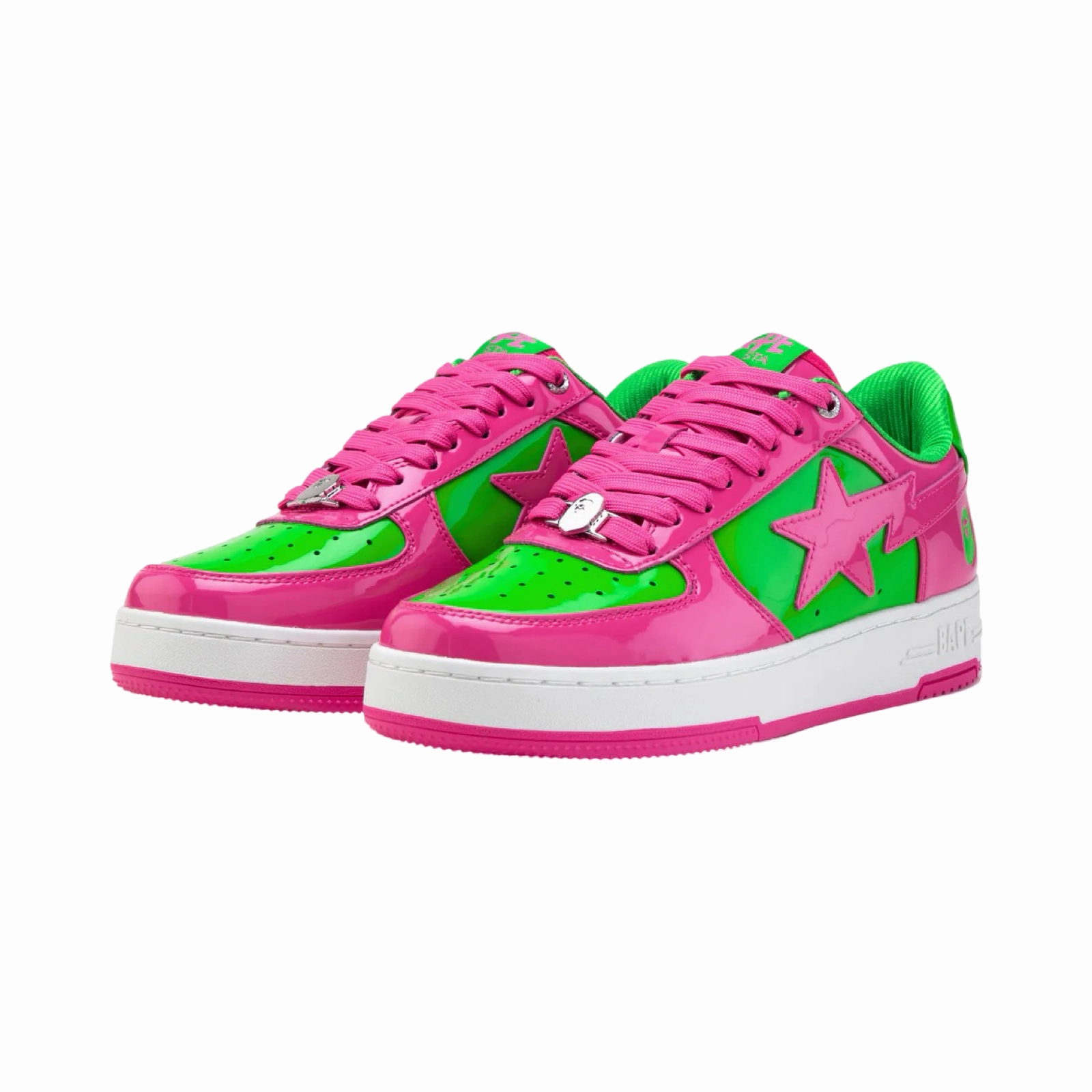 A Bathing Ape Bapesta #1 M1 Pink Green White Snowproof Outdoor Boots