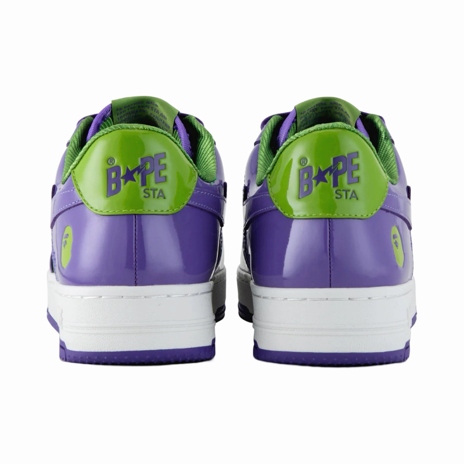 A Bathing Ape Bapesta #1 M1 Purple Green White Snowproof Outdoor Boots