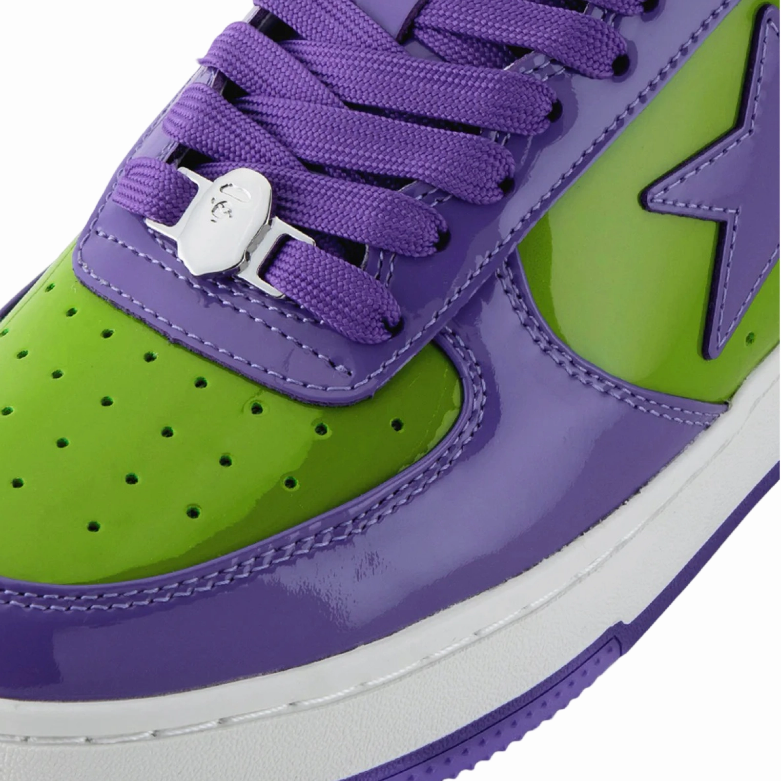 A Bathing Ape Bapesta #1 M1 Purple Green White Snowproof Outdoor Boots