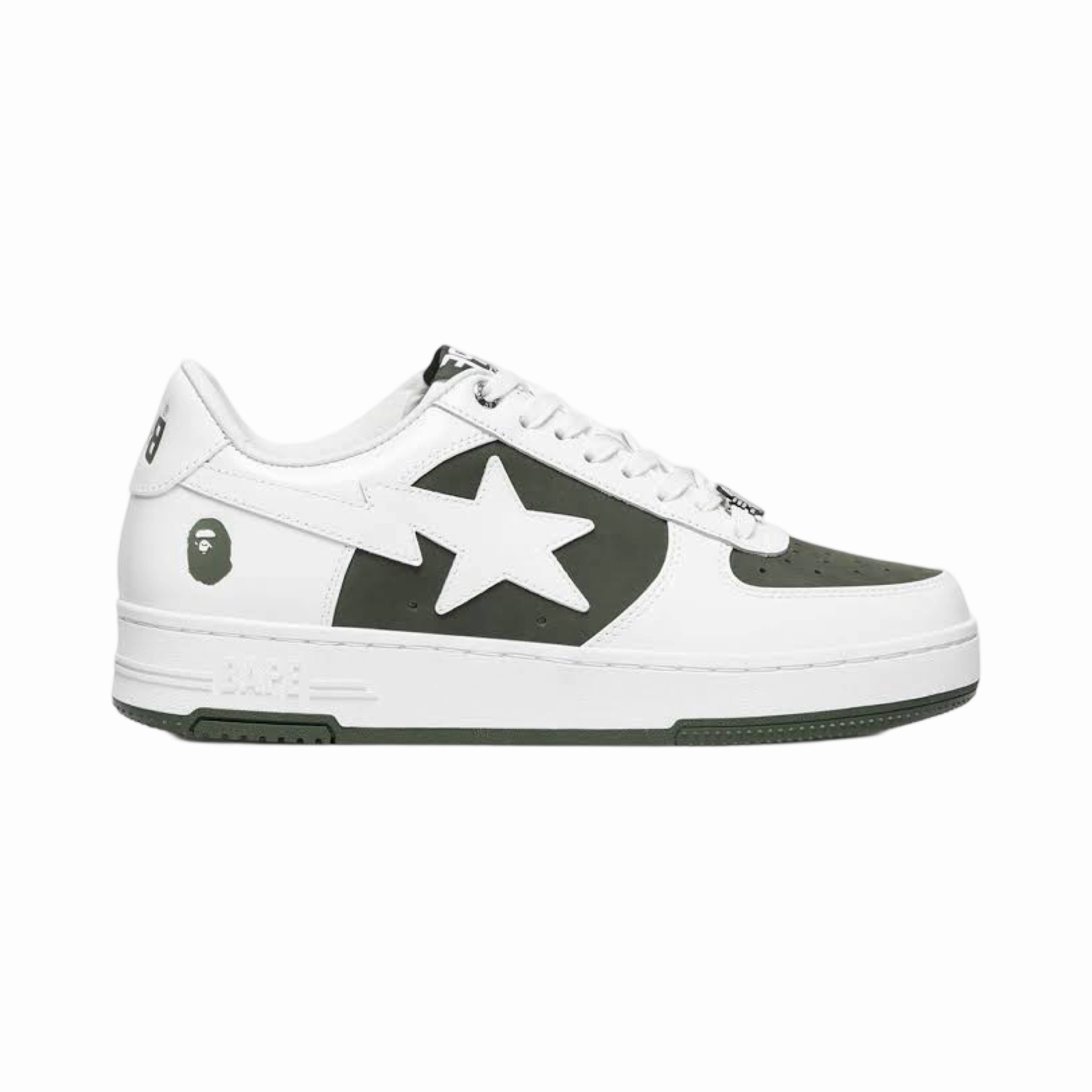 A Bathing Ape Bapesta #6 M2 Low Olive White Snowproof Outdoor Boots