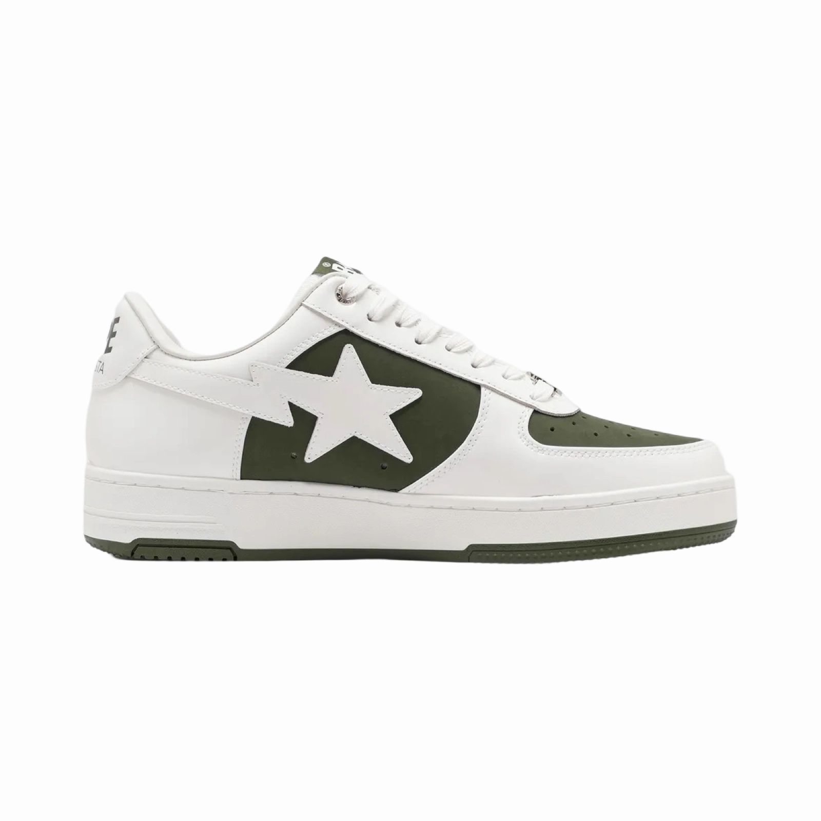 A Bathing Ape Bapesta #6 M2 Low Olive White Snowproof Outdoor Boots