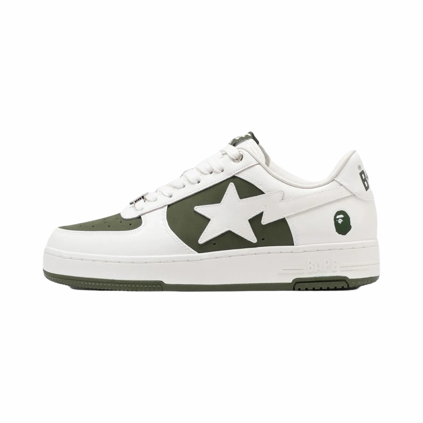 A Bathing Ape Bapesta #6 M2 Low Olive White Off-White footwear options