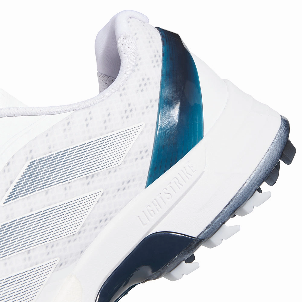 adidas Adizero ZG Spikeless Waterproof Shoes - White/Collegiate Navy/Zero Metallic Performance Golf Footwear