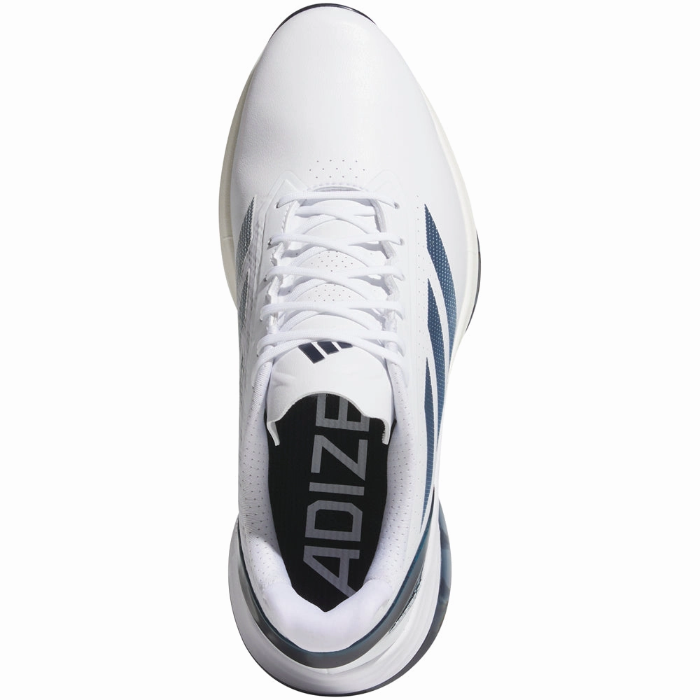 adidas Adizero ZG Spikeless Waterproof Shoes - White/Collegiate Navy/Zero Metallic Performance Golf Footwear