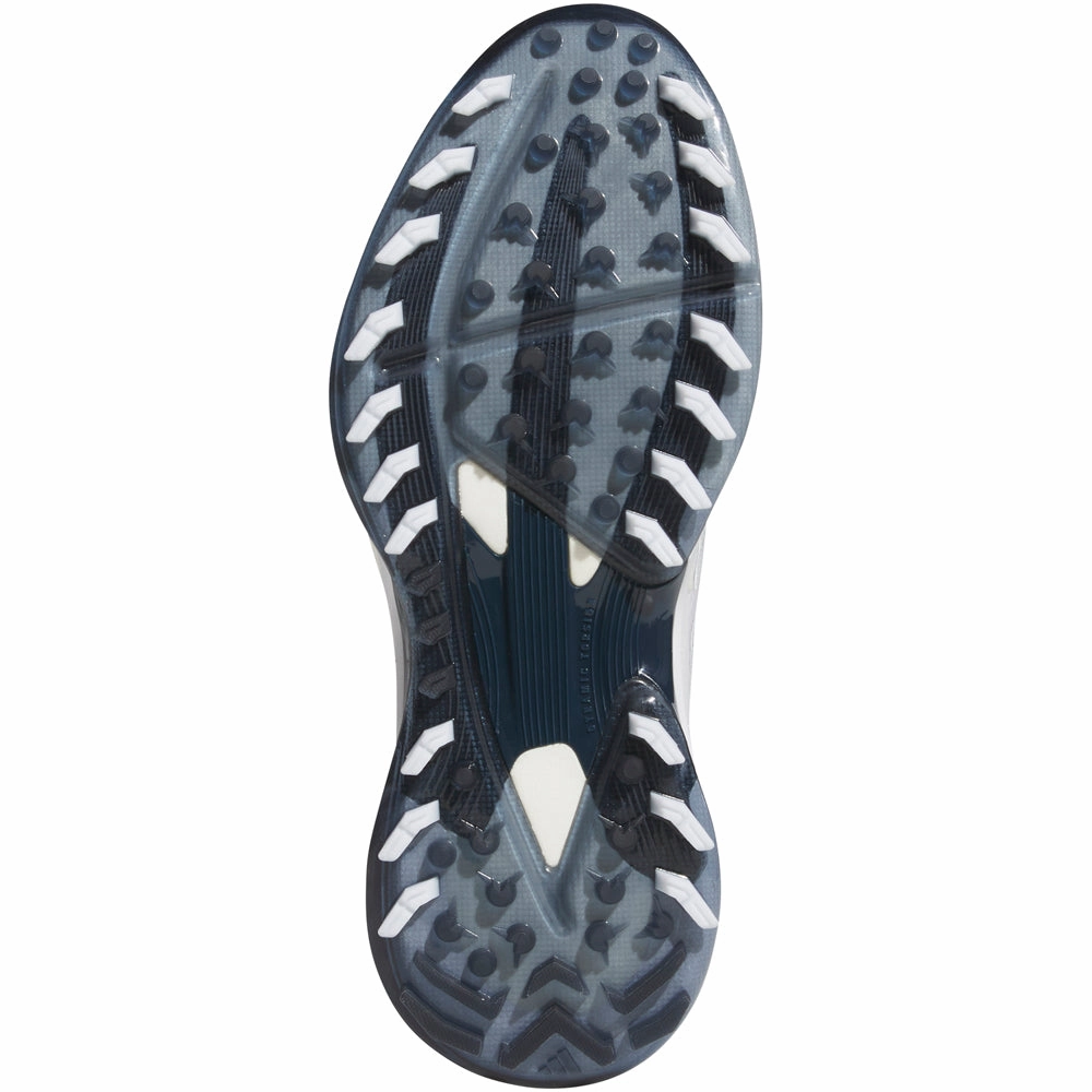 adidas Adizero ZG Spikeless Waterproof Shoes - White/Collegiate Navy/Zero Metallic Performance Golf Footwear