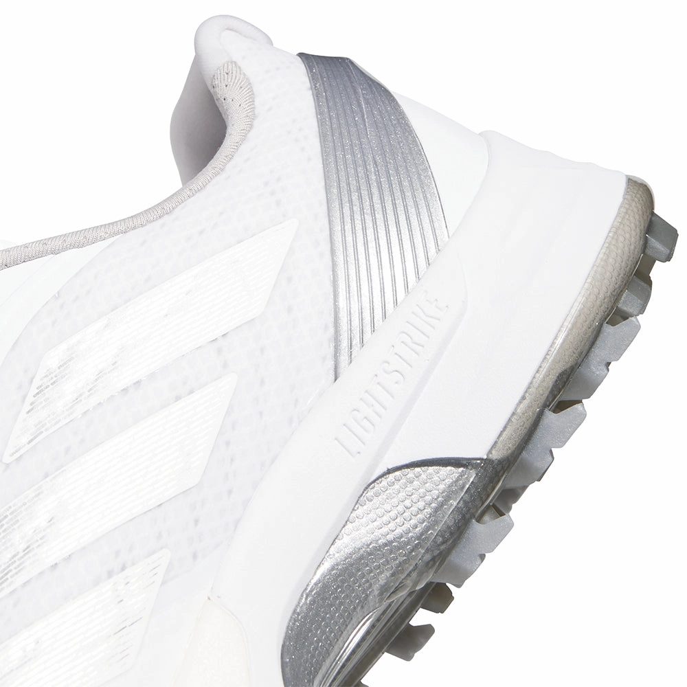 adidas Adizero ZG Spikeless Waterproof Shoes - White/Grey Three/Silver Metallic Performance Golf Footwear