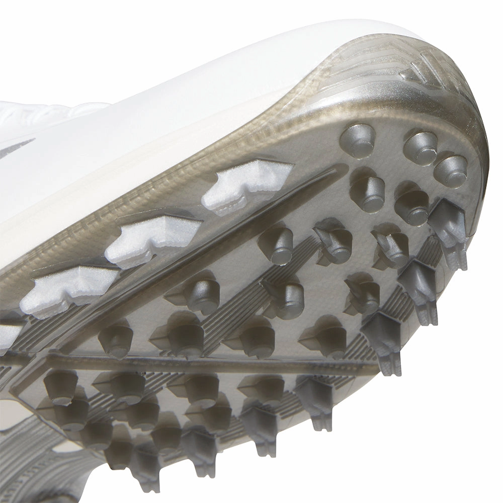 adidas Adizero ZG Spikeless Waterproof Shoes - White/Grey Three/Silver Metallic Performance Golf Footwear