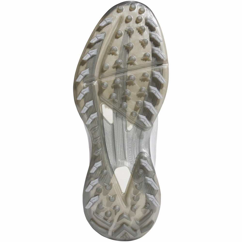 adidas Adizero ZG Spikeless Waterproof Shoes - White/Grey Three/Silver Metallic Performance Golf Footwear