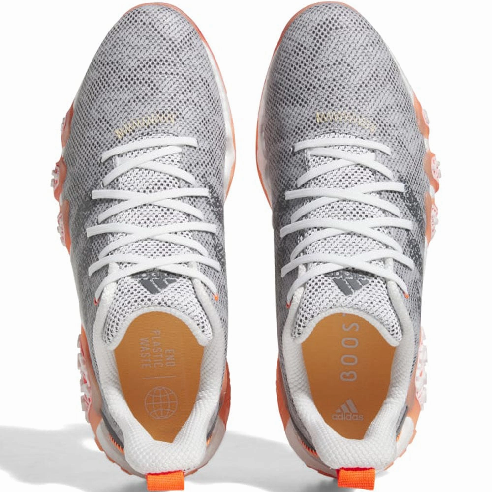 adidas CodeChaos 22 Spikeless Shoes - FTWR White/Grey Six/Solar Red Performance Golf Footwear