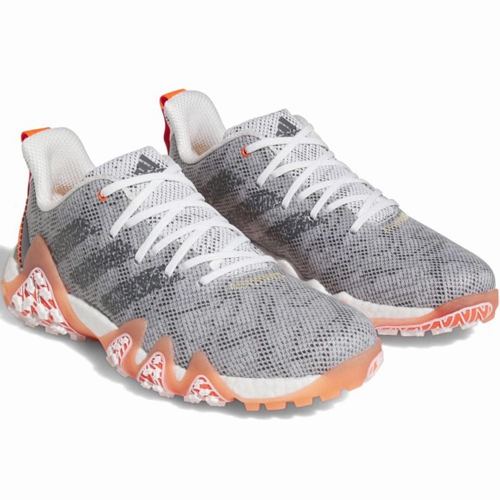 adidas CodeChaos 22 Spikeless Shoes - FTWR White/Grey Six/Solar Red Performance Golf Footwear