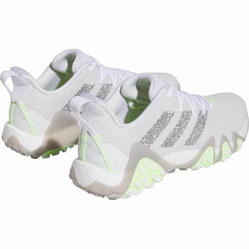 adidas CodeChaos 22 Spikeless Waterproof Shoes - White/Grey Three/Lucid Lemon Performance Golf Footwear