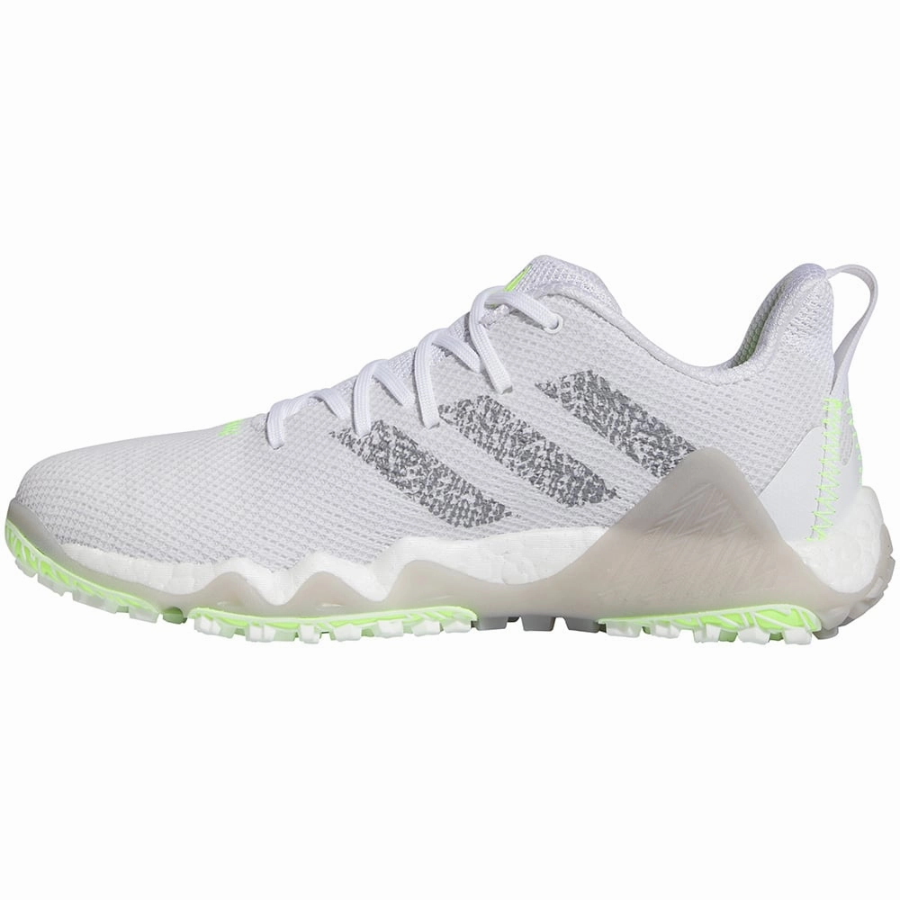 adidas CodeChaos 22 Spikeless Waterproof Shoes - White/Grey Three/Lucid Lemon Performance Golf Footwear