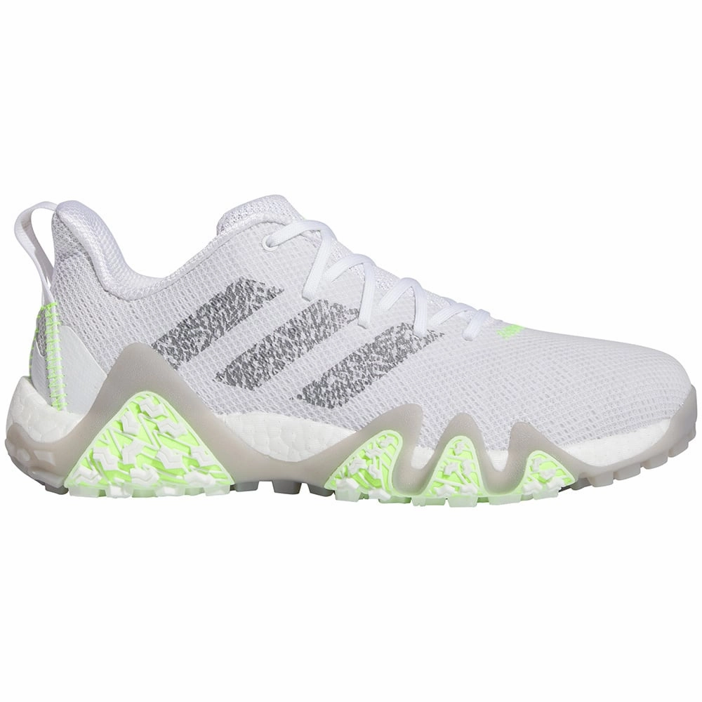 adidas CodeChaos 22 Spikeless Waterproof Shoes - White/Grey Three/Lucid Lemon Adidas golf footwear options