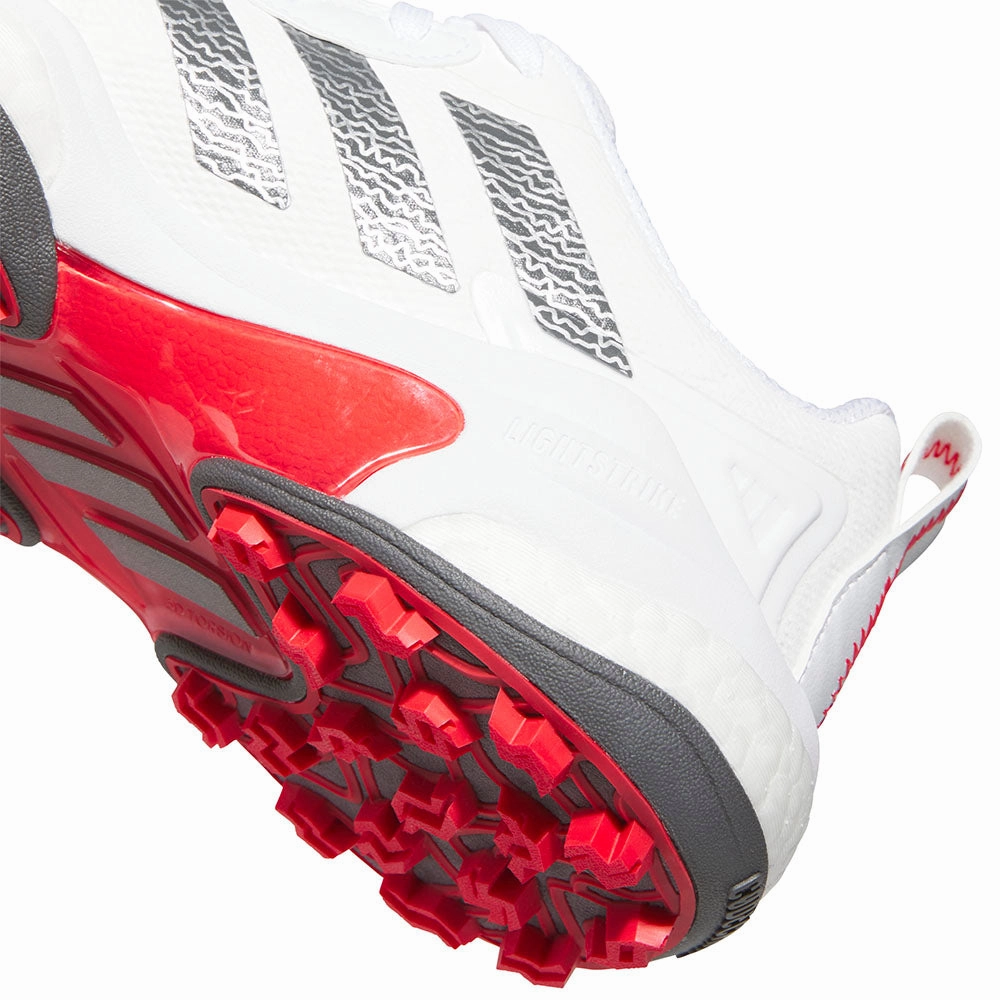adidas CODECHAOS '25 Spikeless Waterproof Shoes - White/Grey Five/Lucid Red Performance Golf Footwear