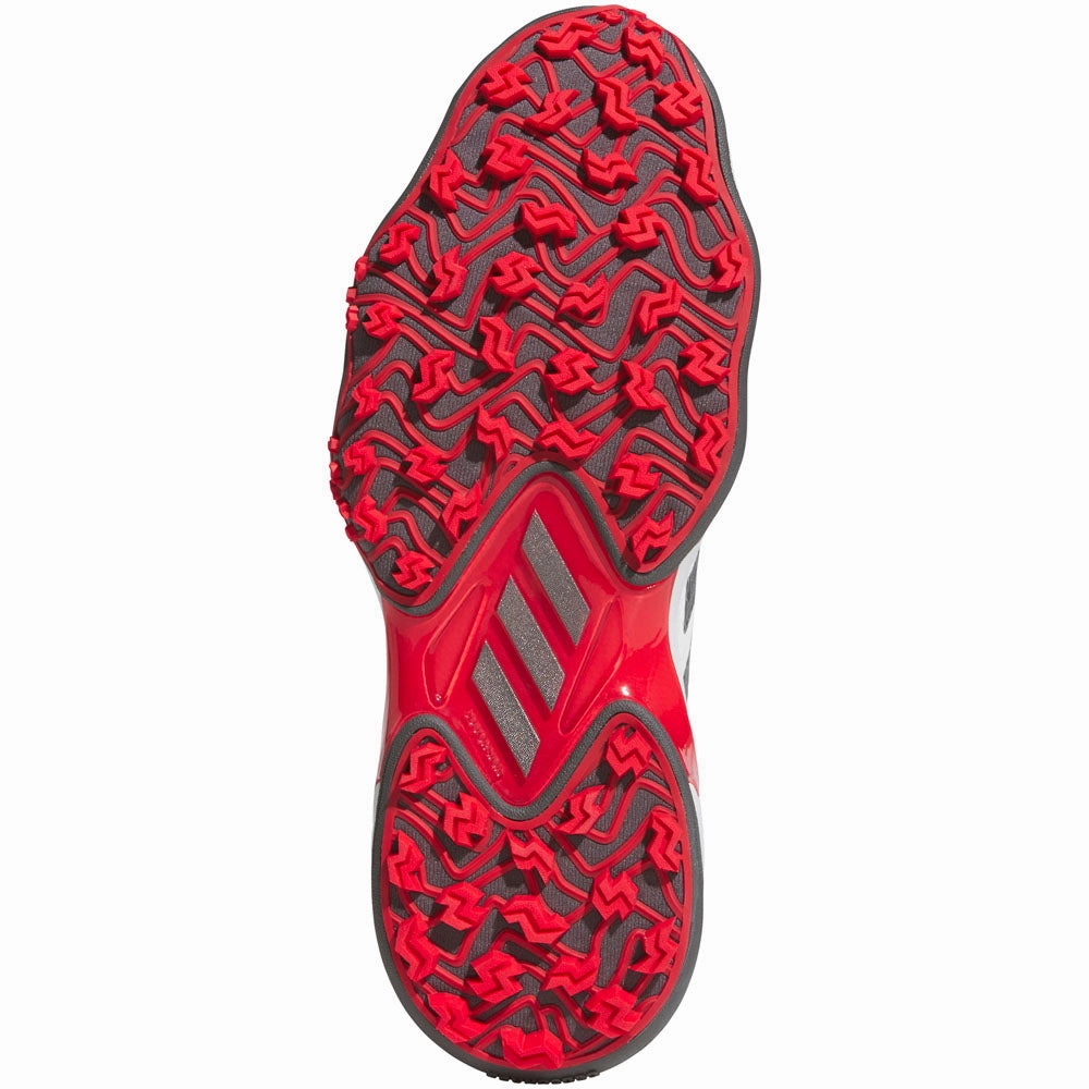 adidas CODECHAOS '25 Spikeless Waterproof Shoes - White/Grey Five/Lucid Red Performance Golf Footwear