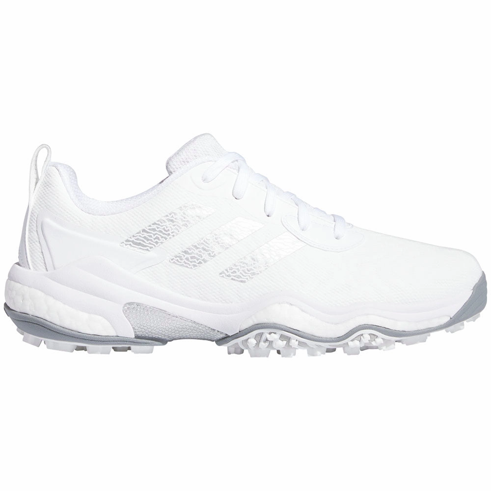 adidas CODECHAOS '25 Spikeless Waterproof Shoes - White/Silver Metallic/Grey Two Adidas golf footwear options