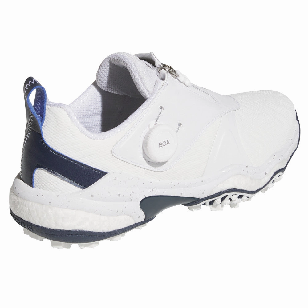 adidas Codechaos Boa 25 Spikeless Waterproof Shoes - White/Silver Metallic/Collegiate Navy Performance Golf Footwear