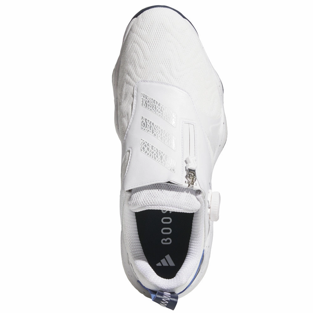 adidas Codechaos Boa 25 Spikeless Waterproof Shoes - White/Silver Metallic/Collegiate Navy Performance Golf Footwear
