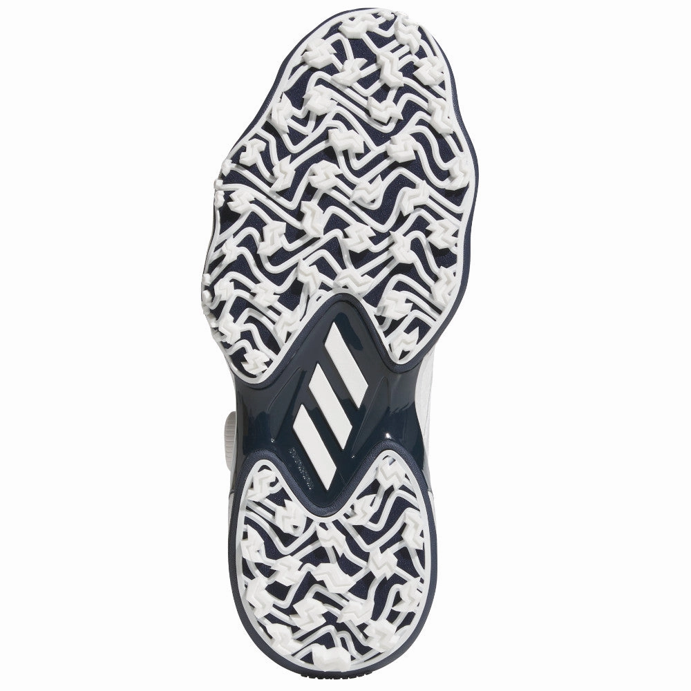adidas Codechaos Boa 25 Spikeless Waterproof Shoes - White/Silver Metallic/Collegiate Navy Performance Golf Footwear