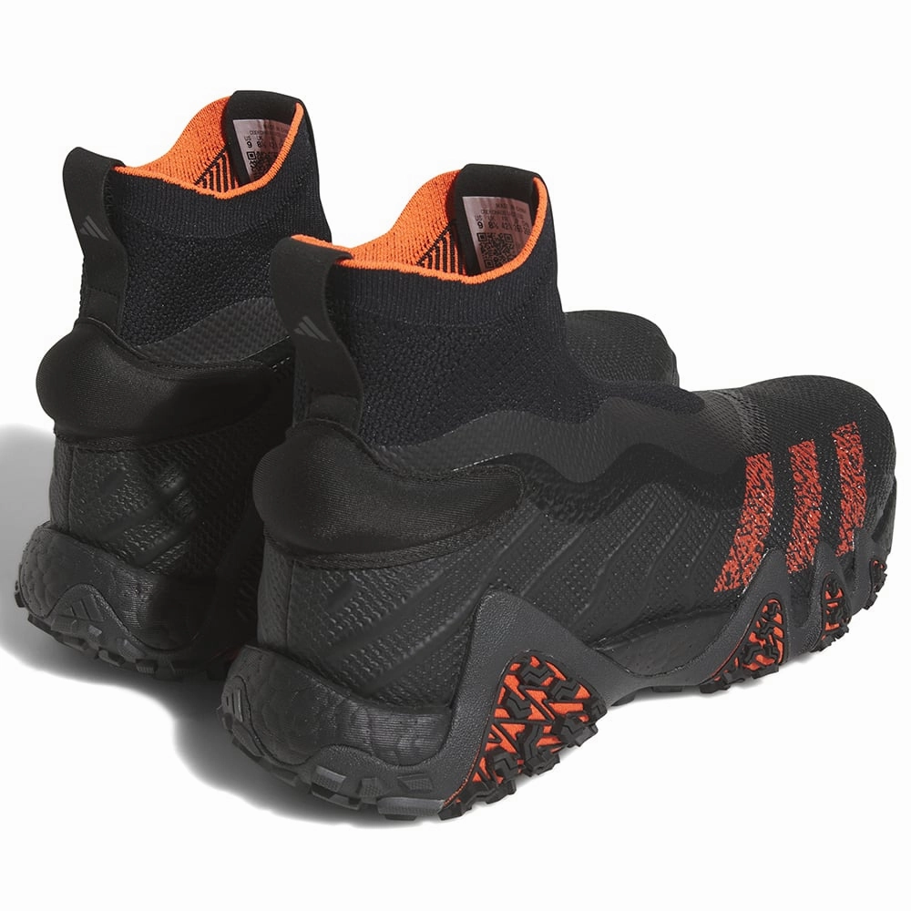 adidas CodeChaos Laceless Spikeless Waterproof Shoes - Core Black/Semi Solar Red/Grey Four Performance Golf Footwear