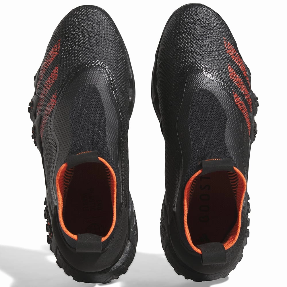 adidas CodeChaos Laceless Spikeless Waterproof Shoes - Core Black/Semi Solar Red/Grey Four Performance Golf Footwear