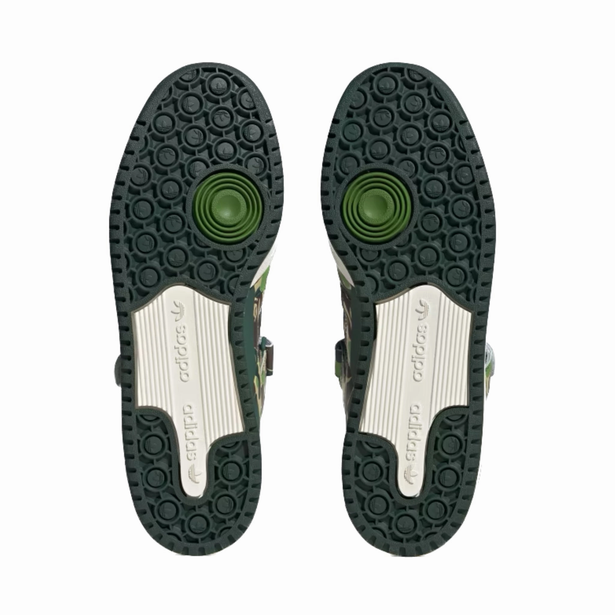 Adidas Forum 84 Low Bape 30th Anniversary Green Camo Cloud White Core White Metallic Gold Snowproof Outdoor Boots