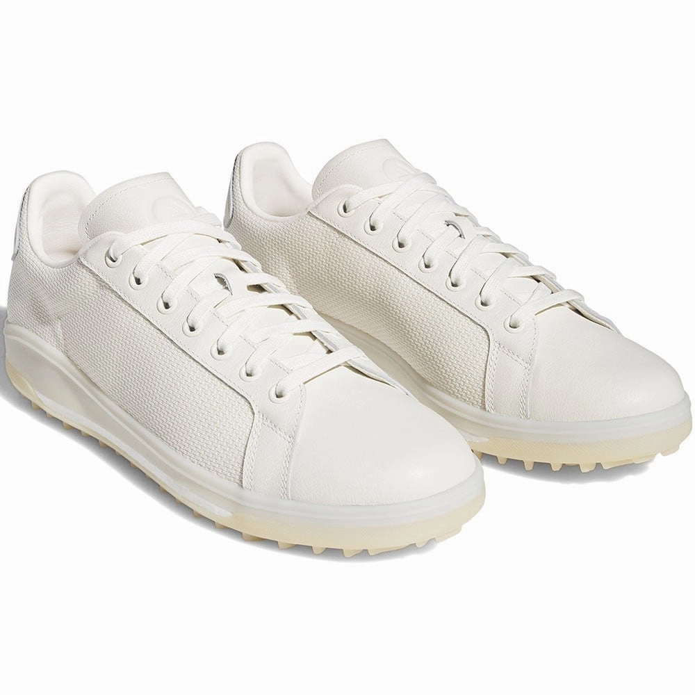 adidas Go-To Spikeless Waterproof Shoes - Chalk White/Alumina/Magic Beige Performance Golf Footwear