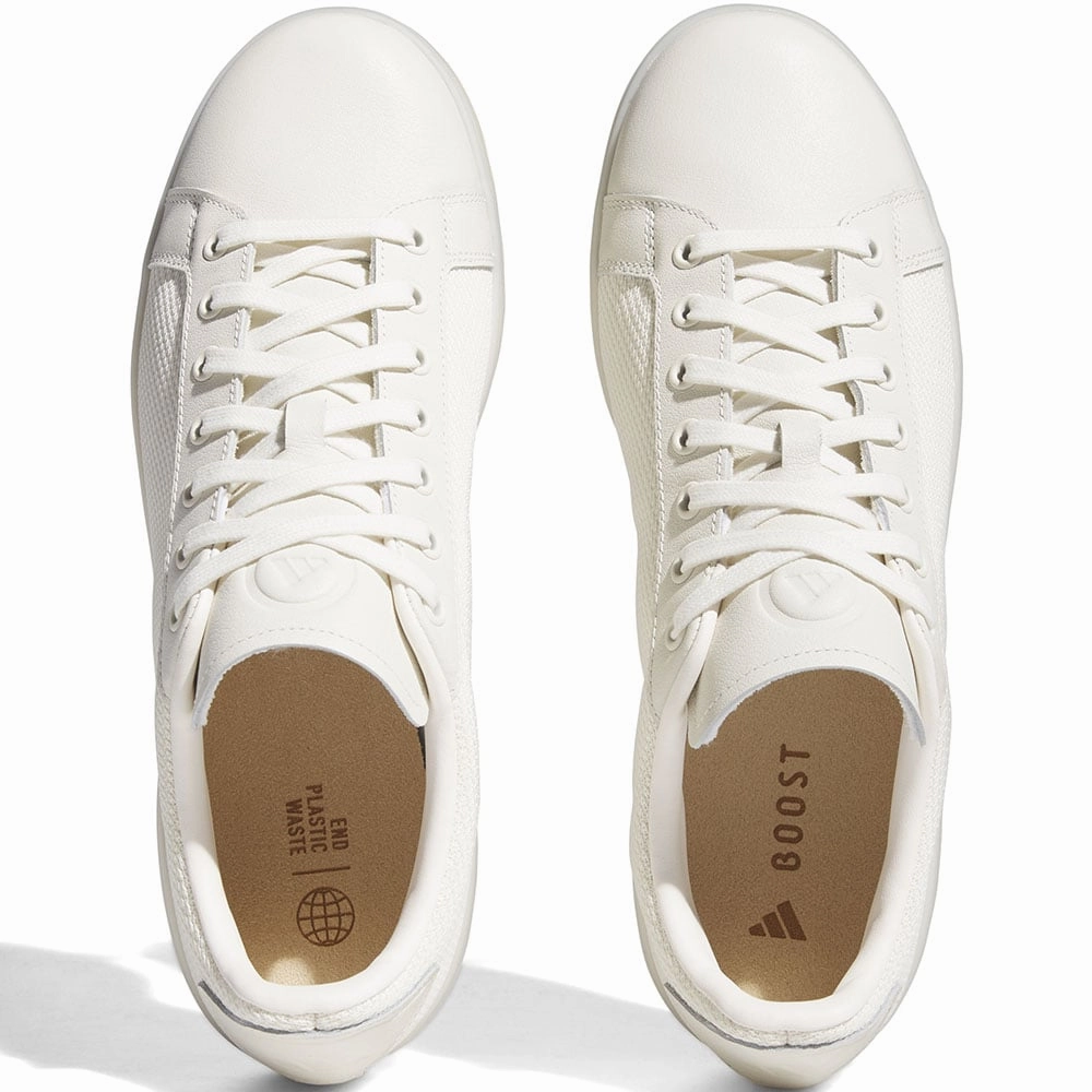 adidas Go-To Spikeless Waterproof Shoes - Chalk White/Alumina/Magic Beige Performance Golf Footwear