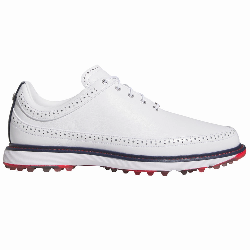 adidas MC80 Spikeless Shoes - White/Collegiate Navy/Better Scarlet Adidas golf footwear options