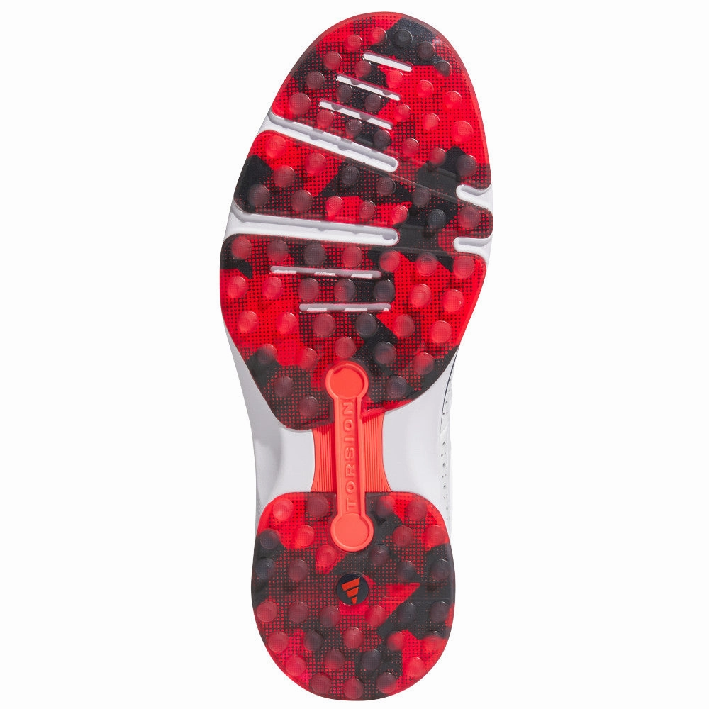 adidas MC80 Spikeless Shoes - White/Collegiate Navy/Better Scarlet Performance Golf Footwear