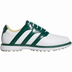 adidas MC Z-Traxion Spikeless Waterproof Shoes - White/Collegiate Green/Yellow Adidas golf footwear options
