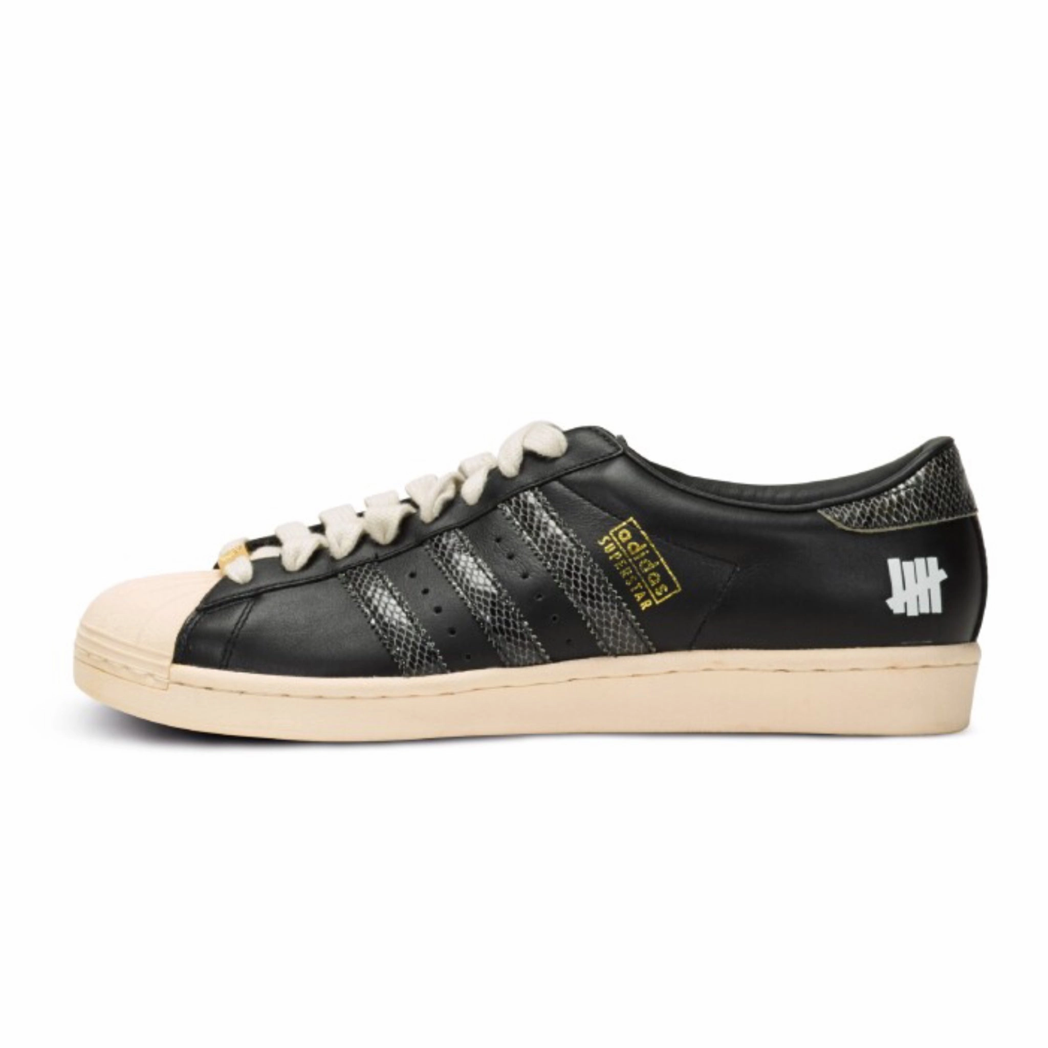 Adidas Original 35th Anniversary Consortium Superstar X Undefeated Black Black White Off-White footwear options