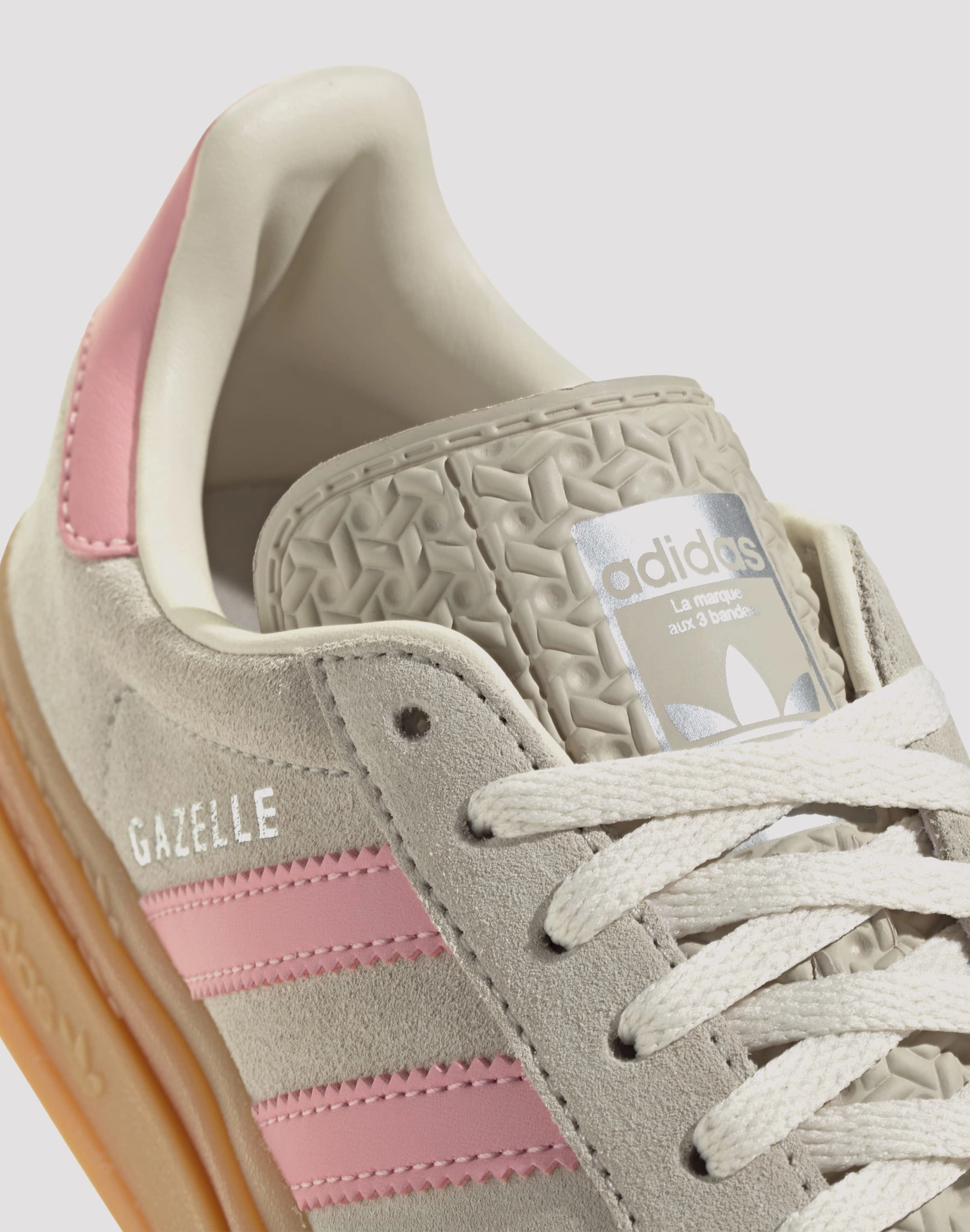 Adidas Originals Gazelle Bold Grade School Girls' "Wonder Alumina/Semi Pink Spark/Cream White" Active Footwear