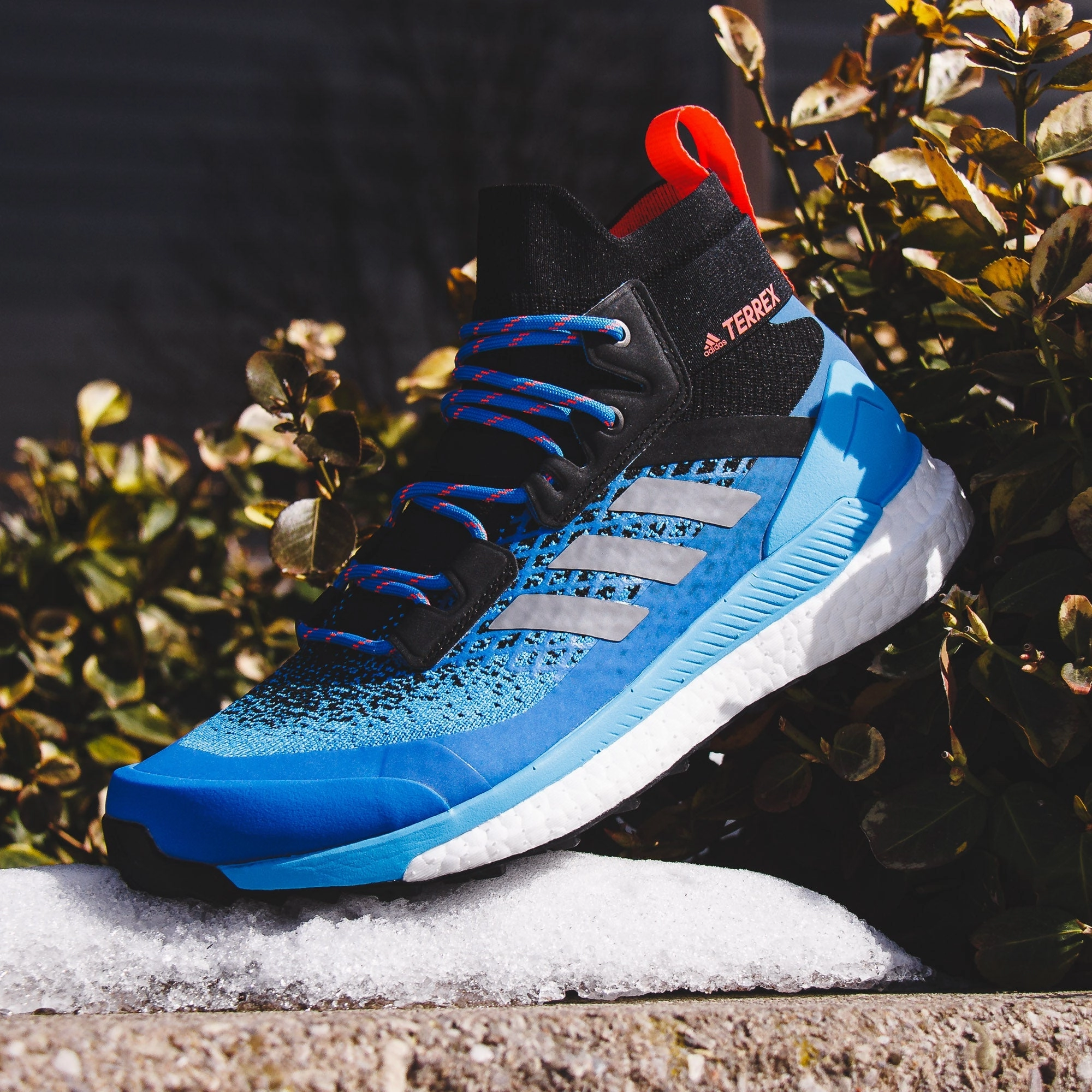 Adidas Outdoor Men Terrex Boost Free Hiker Primeblue Black Blue GZ0334 Adidas Classic Running Shoes for Style