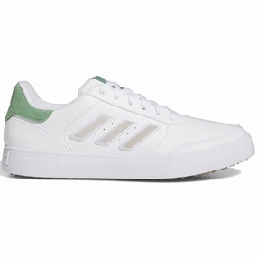 adidas Retrocross 24 Spikeless Waterproof Shoes - Ftwr White/Ftwr White/Preloved Green Adidas golf footwear options