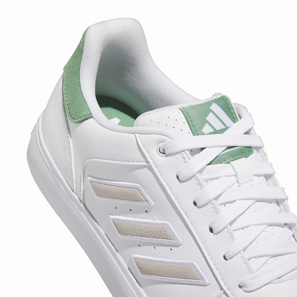 adidas Retrocross 24 Spikeless Waterproof Shoes - Ftwr White/Ftwr White/Preloved Green Performance Golf Footwear
